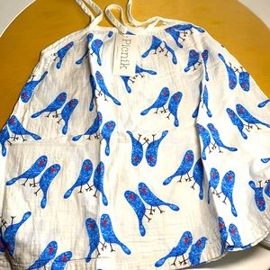 Picnik Barcelona dress- tie too flow breezey Julia  blue birds